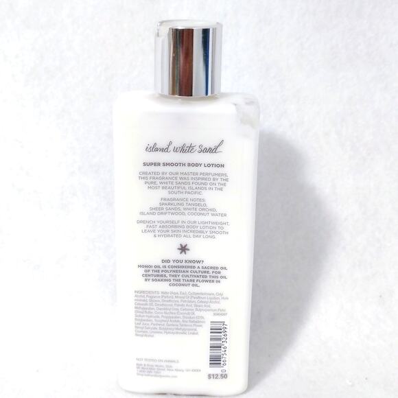 Bath & Body Works Island White Sand Monoi Oil Body Lotion 8 oz. Discontinued - Picture 2 of 3